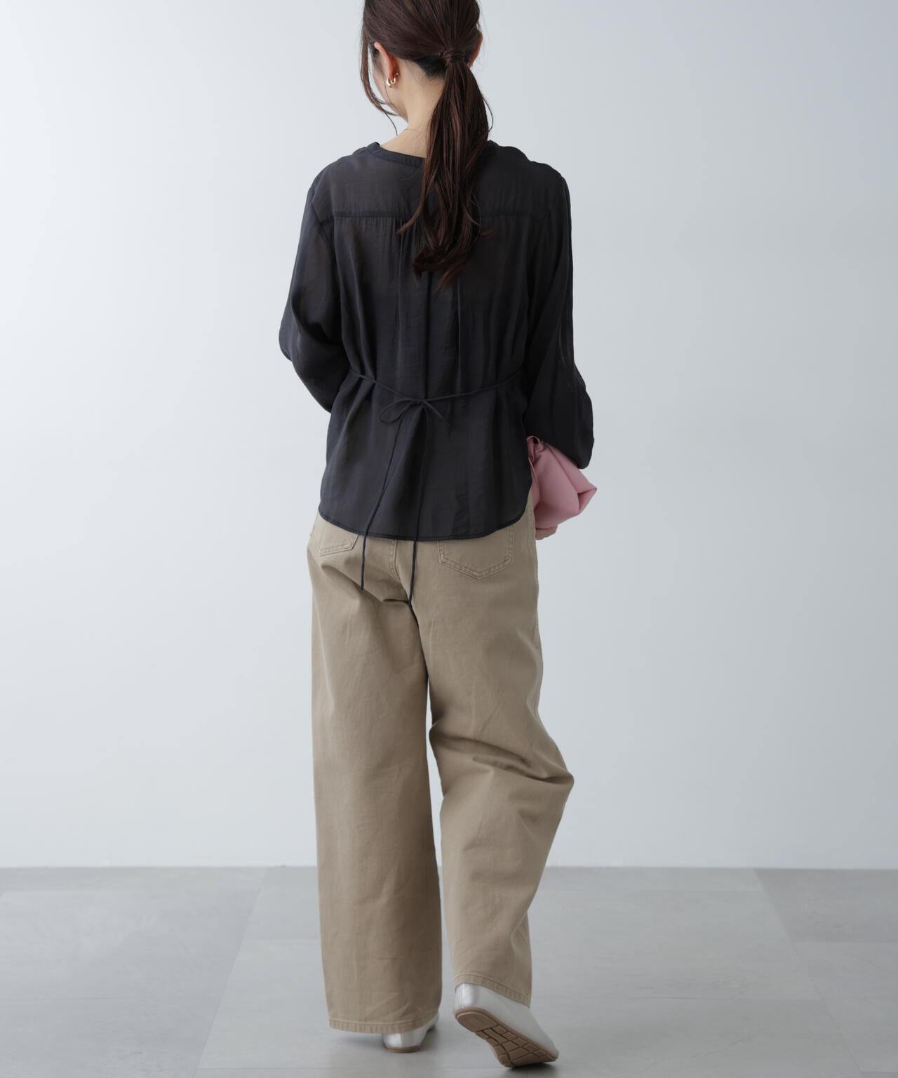 【3サイズ展開XS-M】ワイドストレートカラーパンツ【低身長サイズ有】