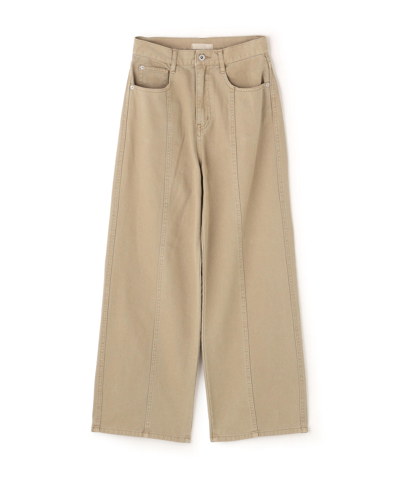 【3サイズ展開XS-M】ワイドストレートカラーパンツ【低身長サイズ有】