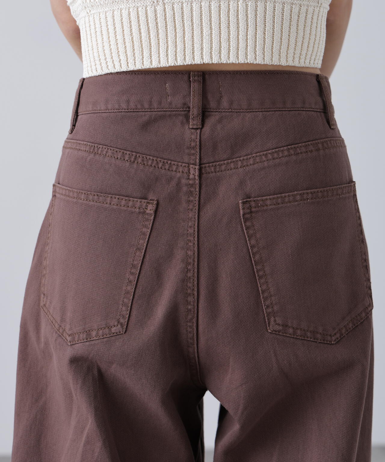 【3サイズ展開XS-M】ワイドストレートカラーパンツ【低身長サイズ有】