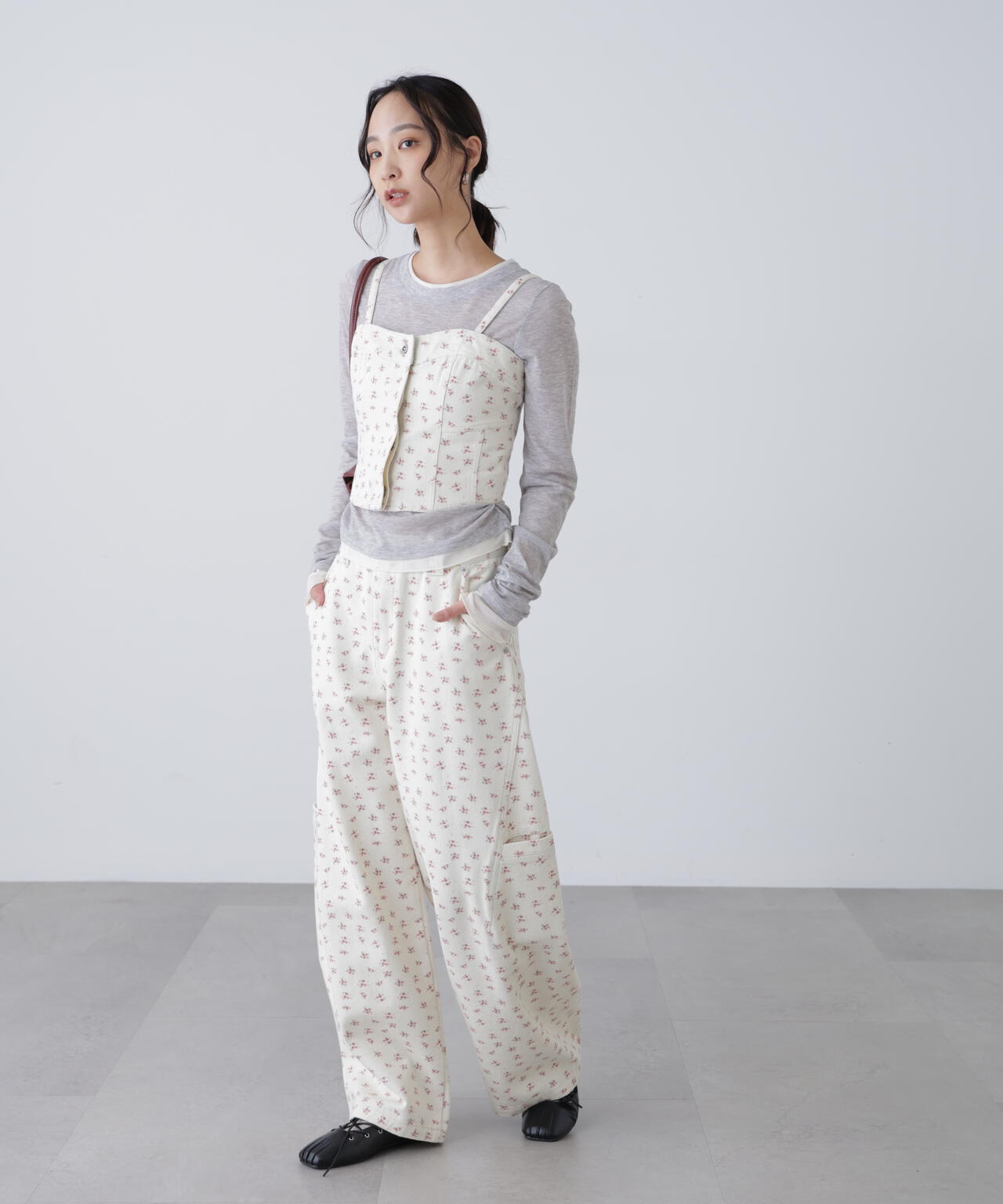 パネル切り替えデニムビスチェ