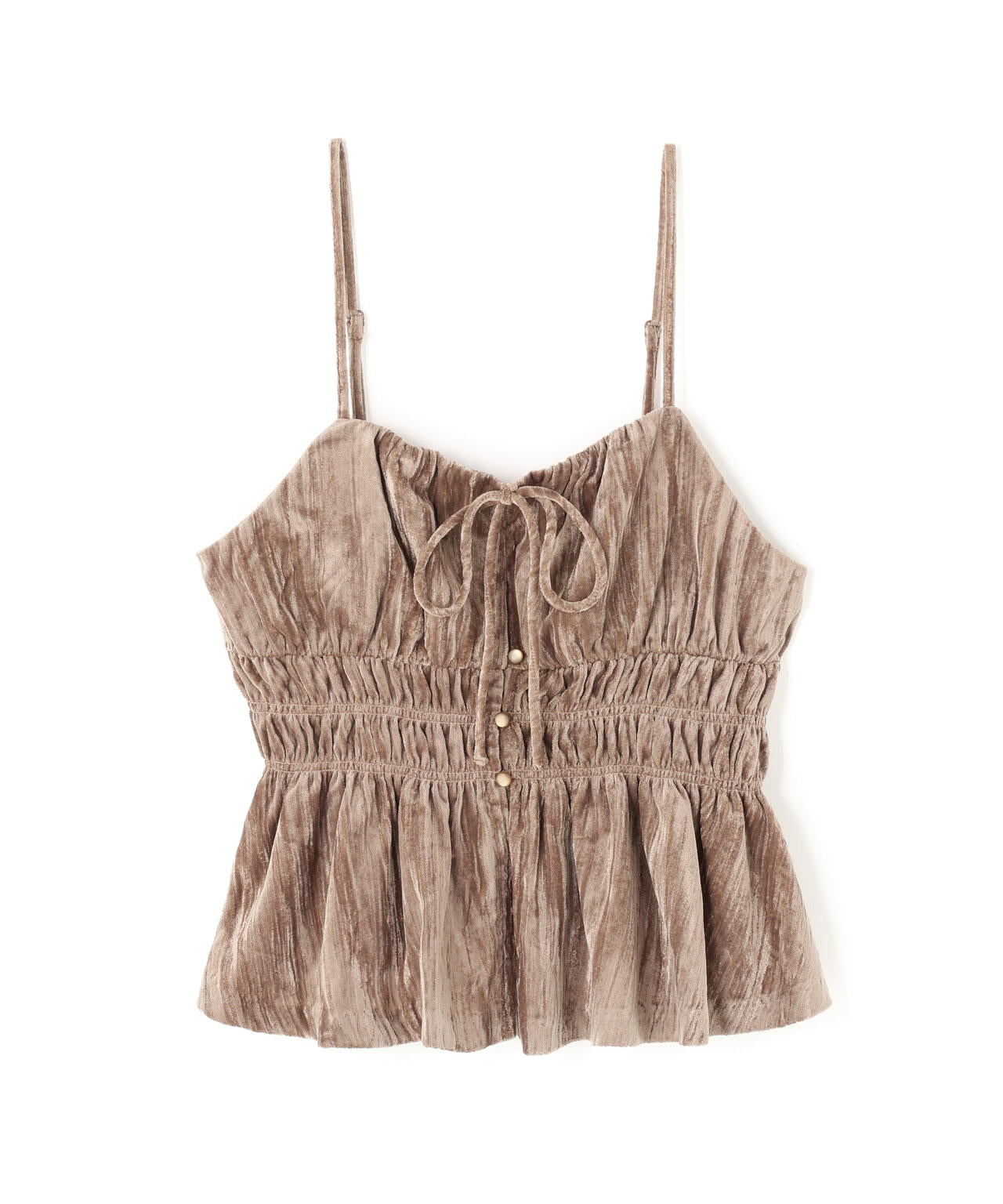 クラッシュベロアシャーリングビスチェ