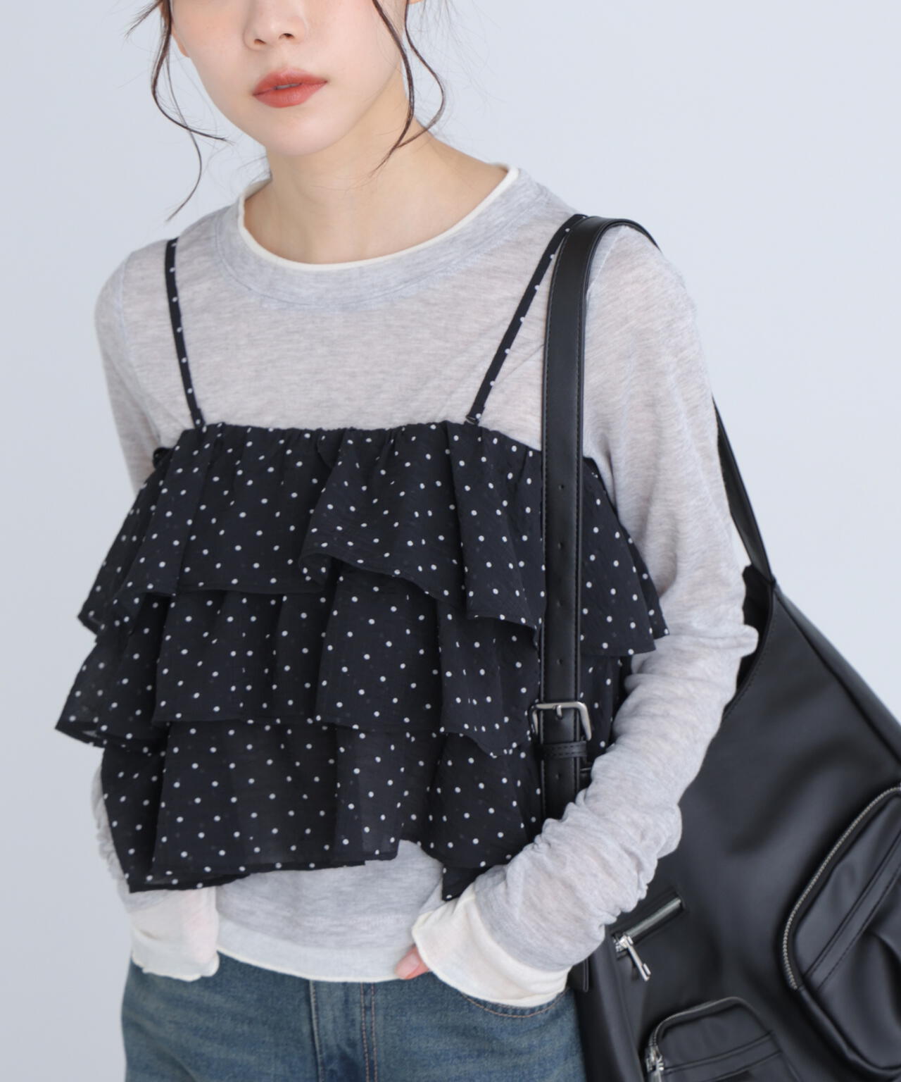 ティアードフリル2wayビスチェ