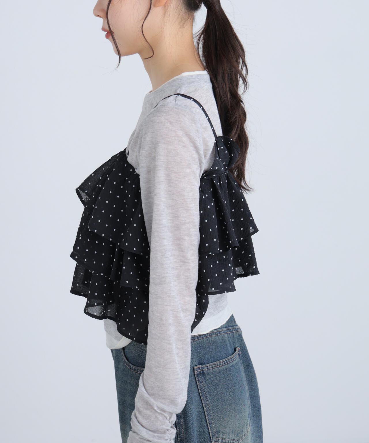 ティアードフリル2wayビスチェ