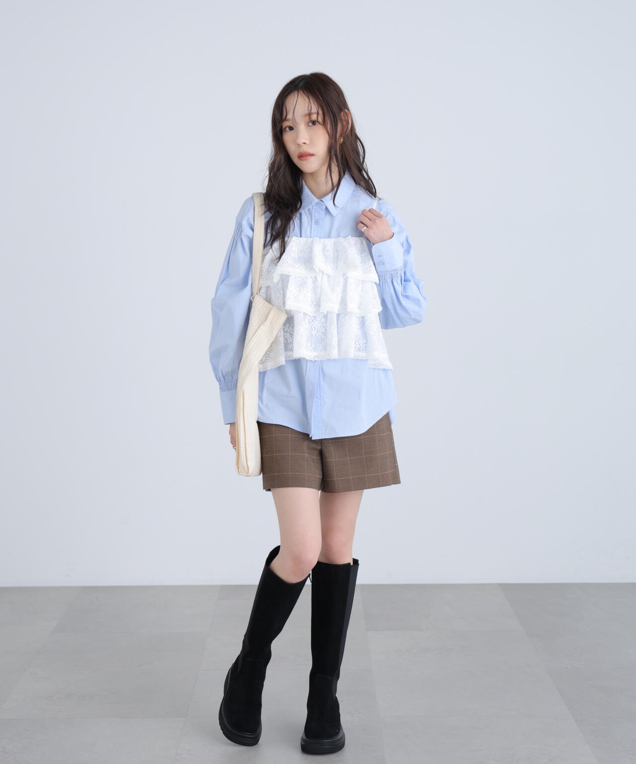 ティアードフリル2wayビスチェ