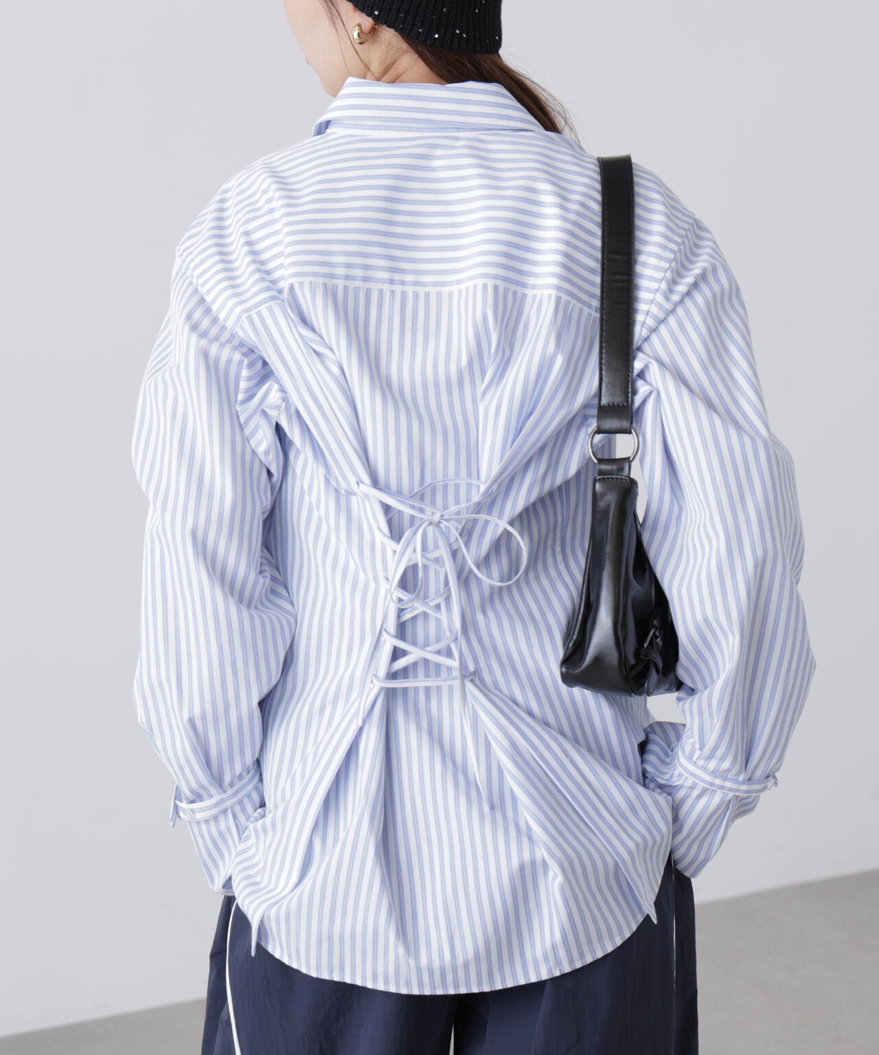 ウエストシェイプレースアップシャツ