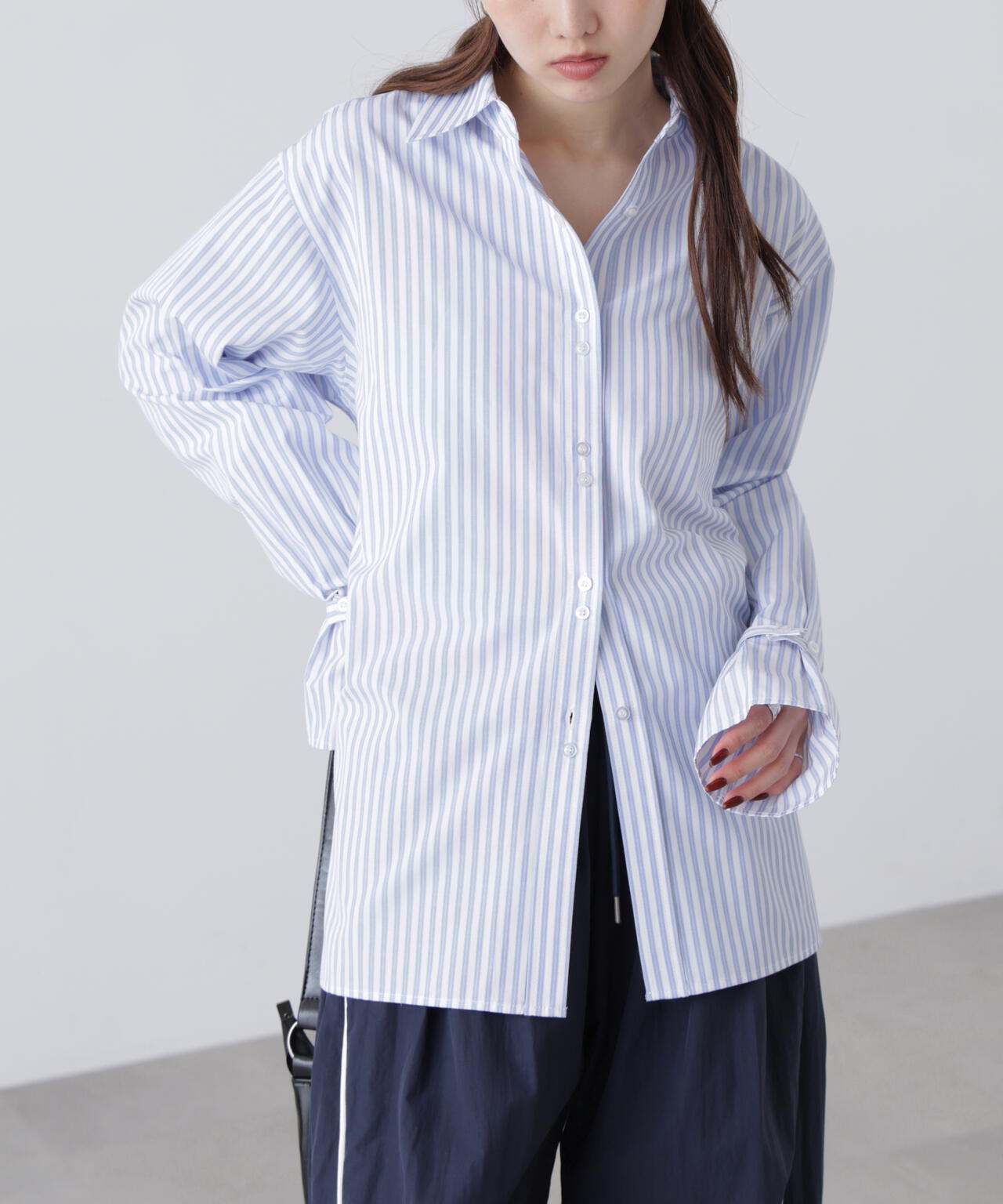 ウエストシェイプレースアップシャツ