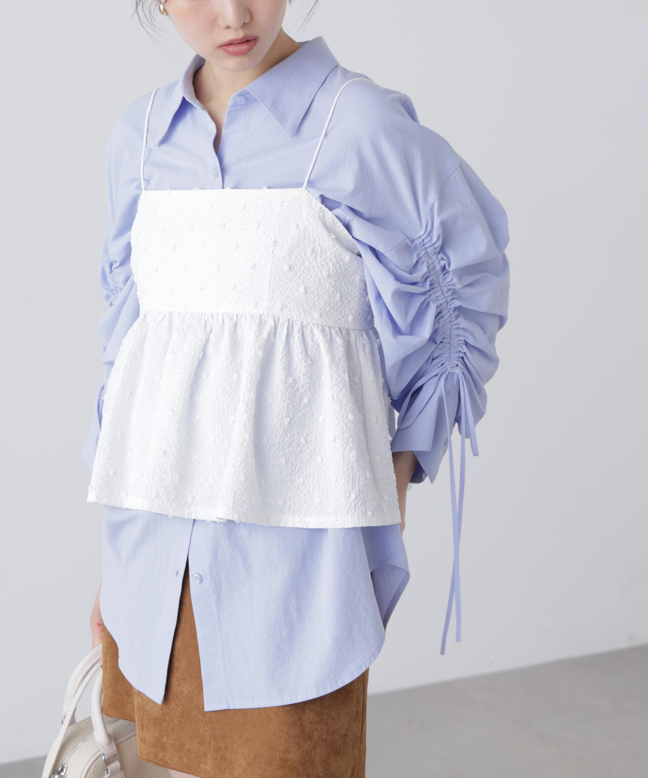 ドットジャガードキャミソールビスチェ