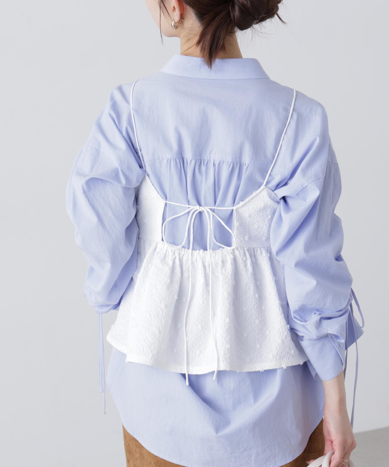 ドットジャガードキャミソールビスチェ