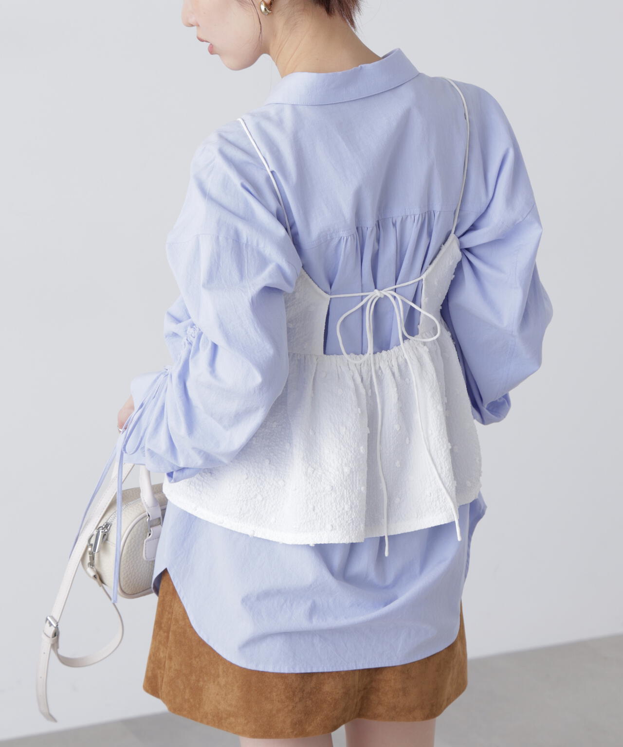 ドットジャガードキャミソールビスチェ