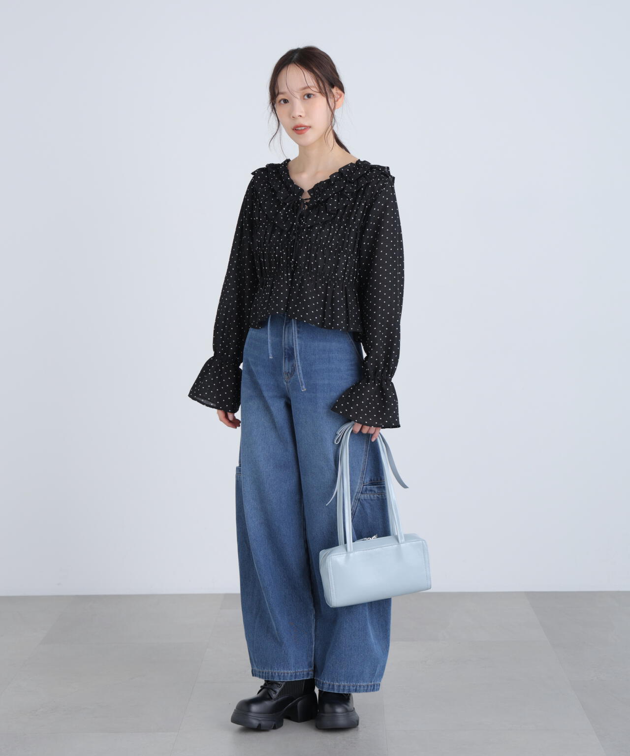 【一部追加生産予約】アソート前後2wayフリルブラウス