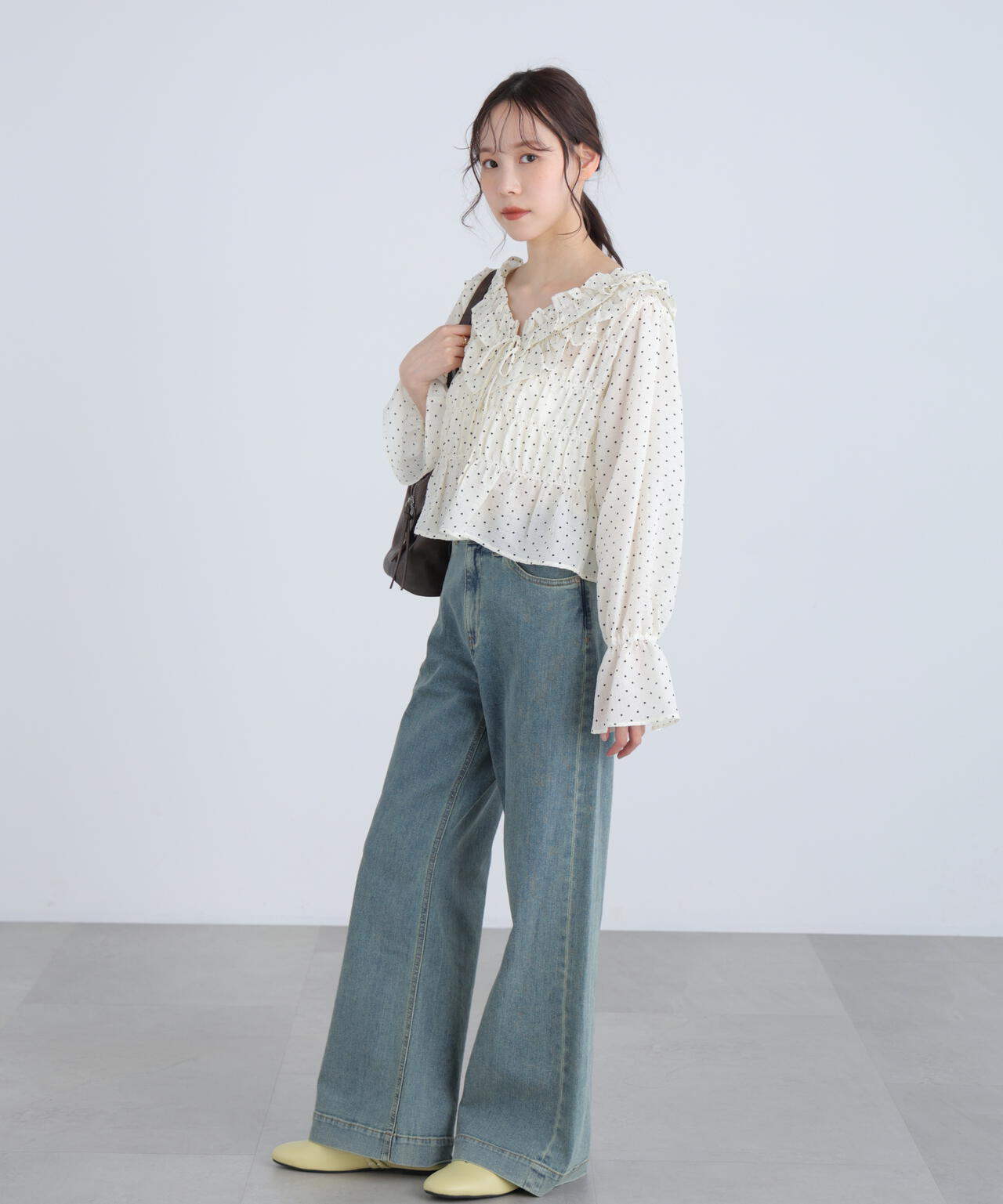 【一部追加生産予約】アソート前後2wayフリルブラウス