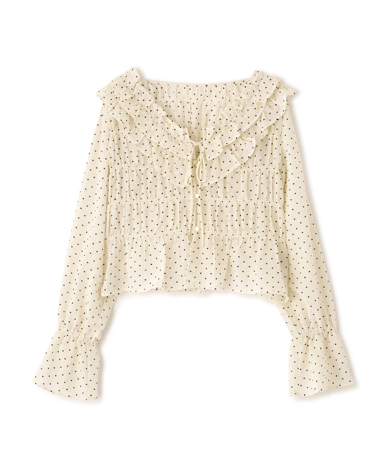 【一部追加生産予約】アソート前後2wayフリルブラウス