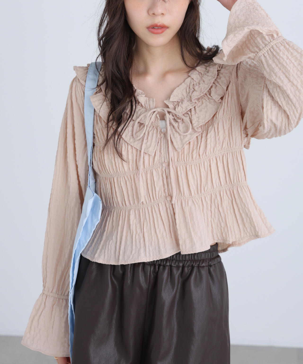 【一部追加生産予約】アソート前後2wayフリルブラウス