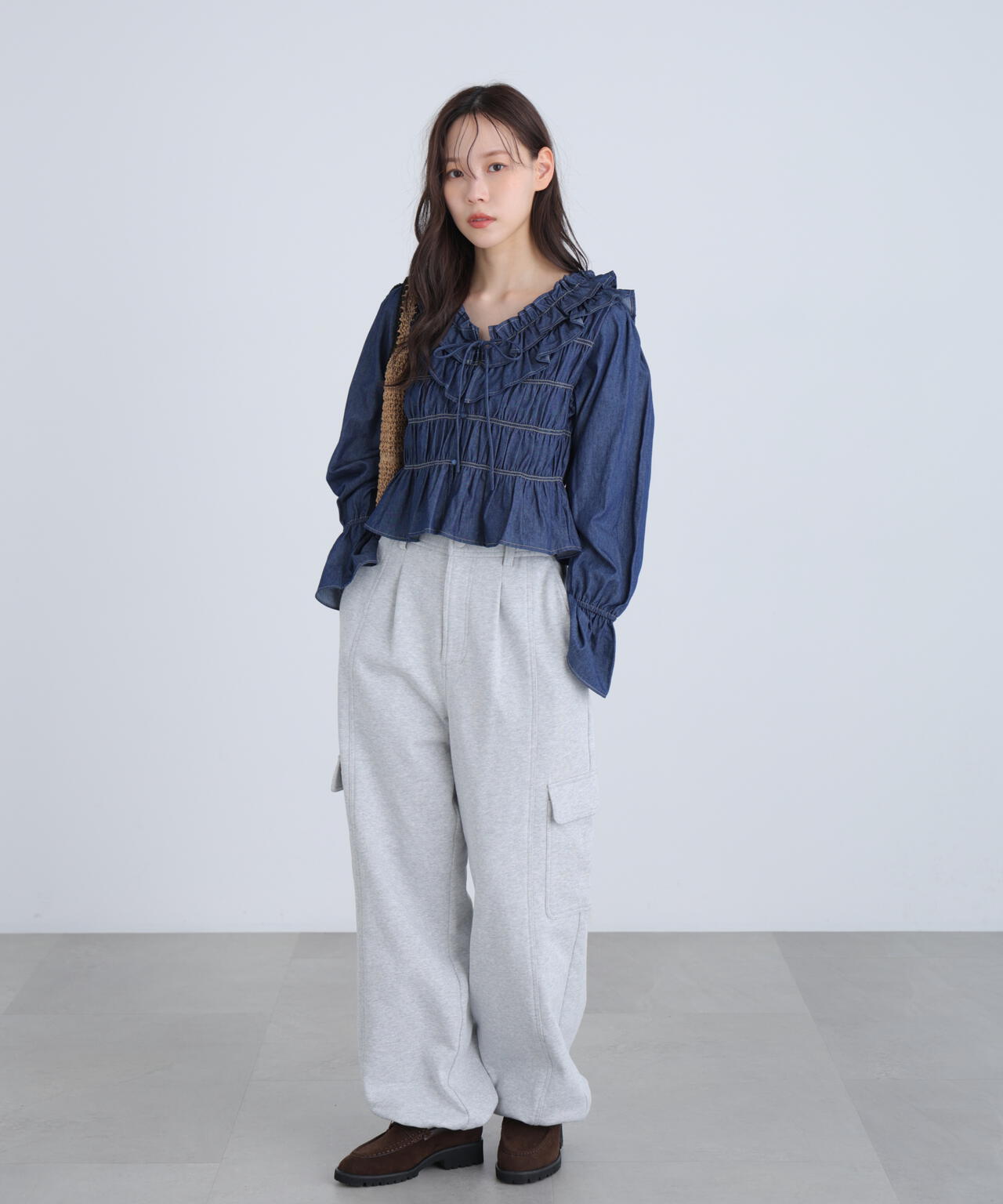 【一部追加生産予約】アソート前後2wayフリルブラウス