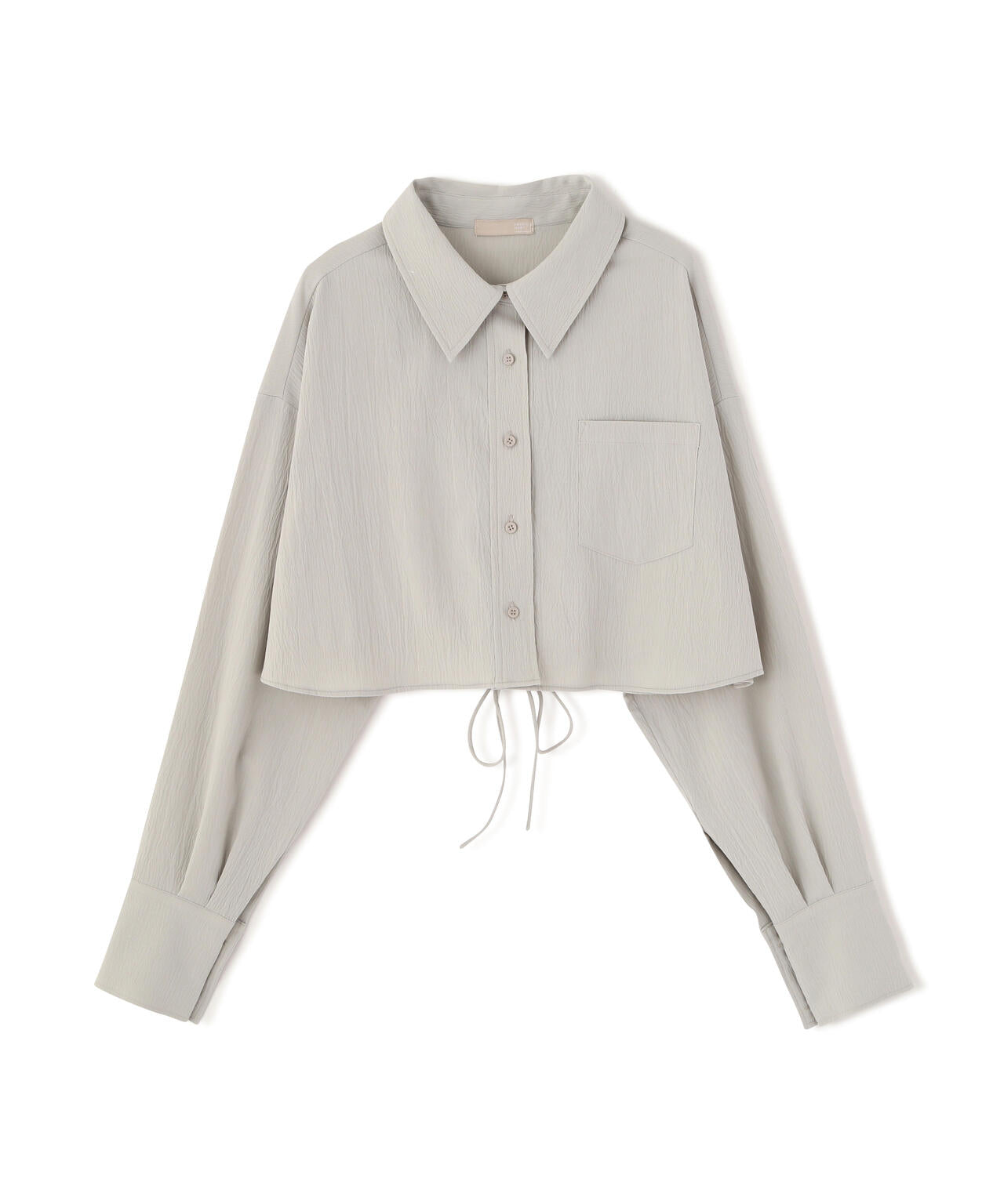 バックレースアップショート丈シャツ