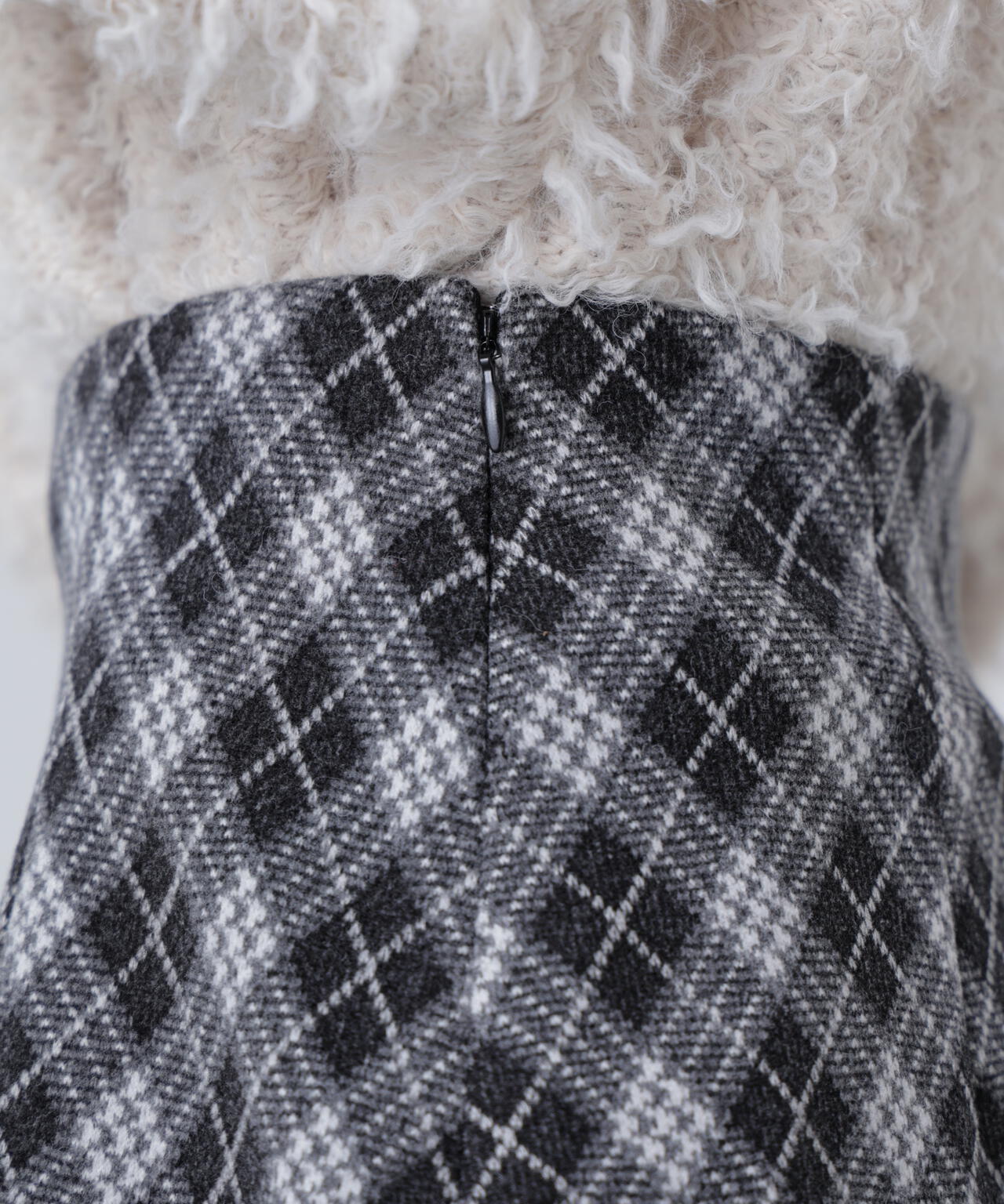 バイアスチェックミニスカート