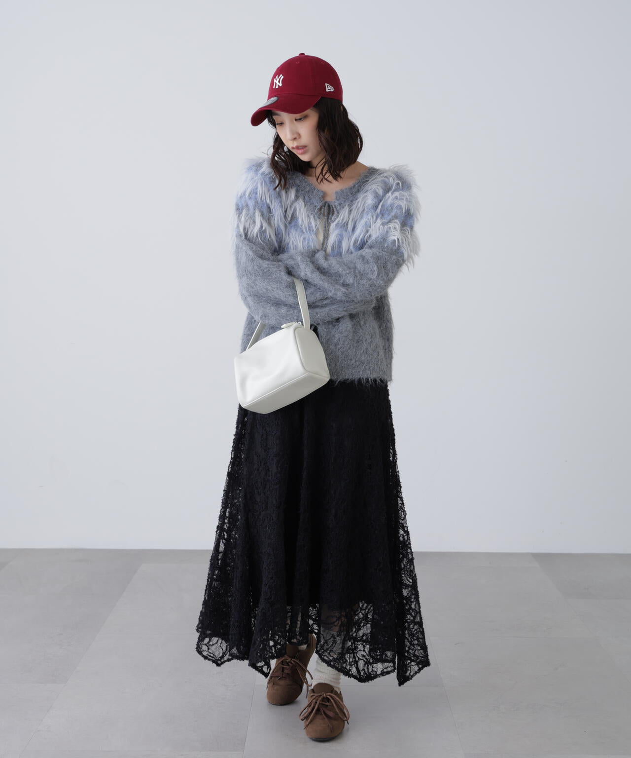 2wayモールレースパネルフレアスカート