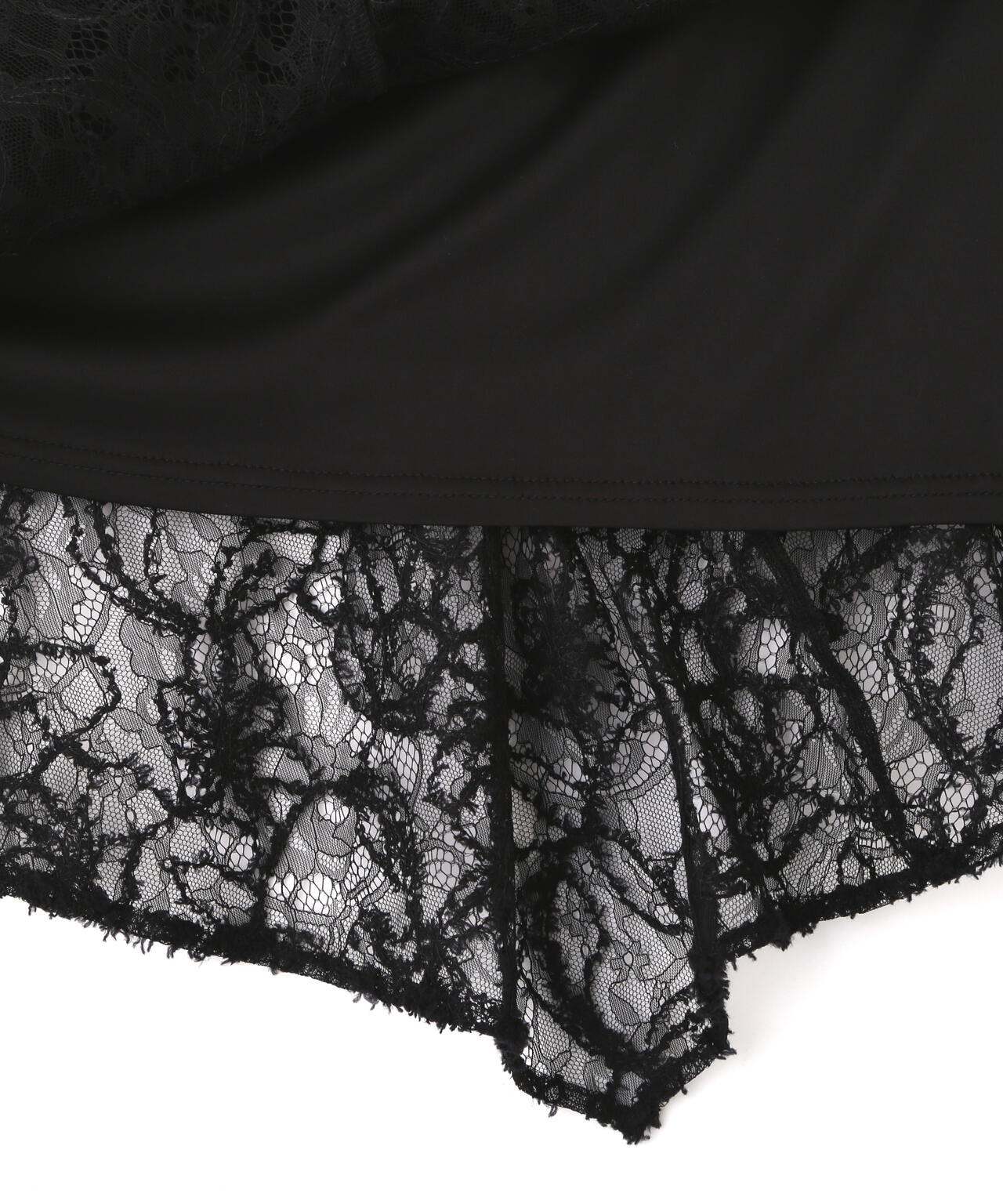 2wayモールレースパネルフレアスカート