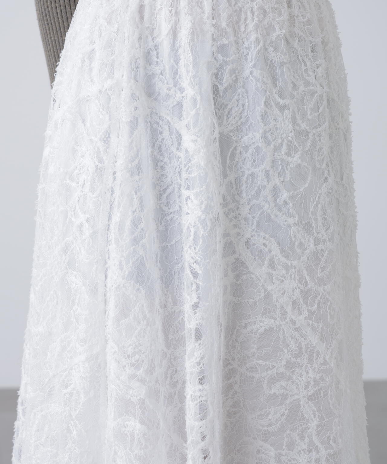 2wayモールレースパネルフレアスカート