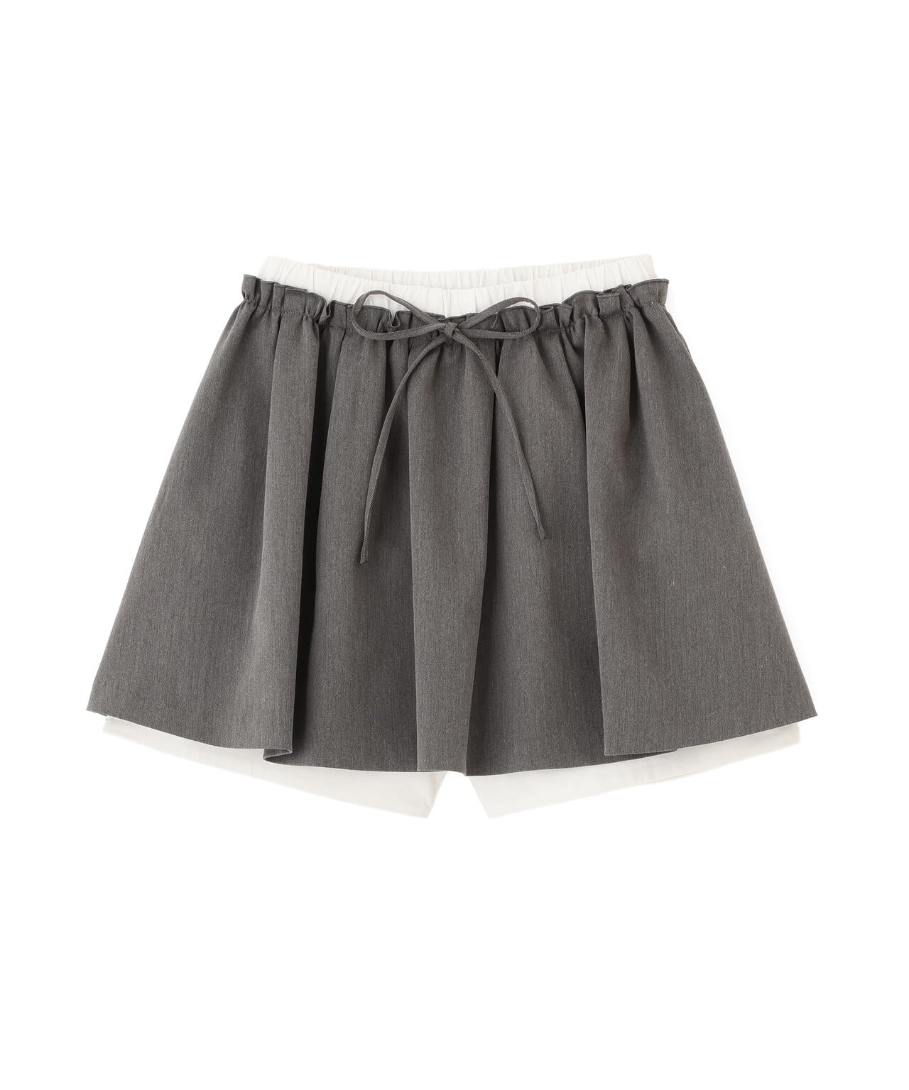 インナーパンツ付レイヤードフレアミニスカート