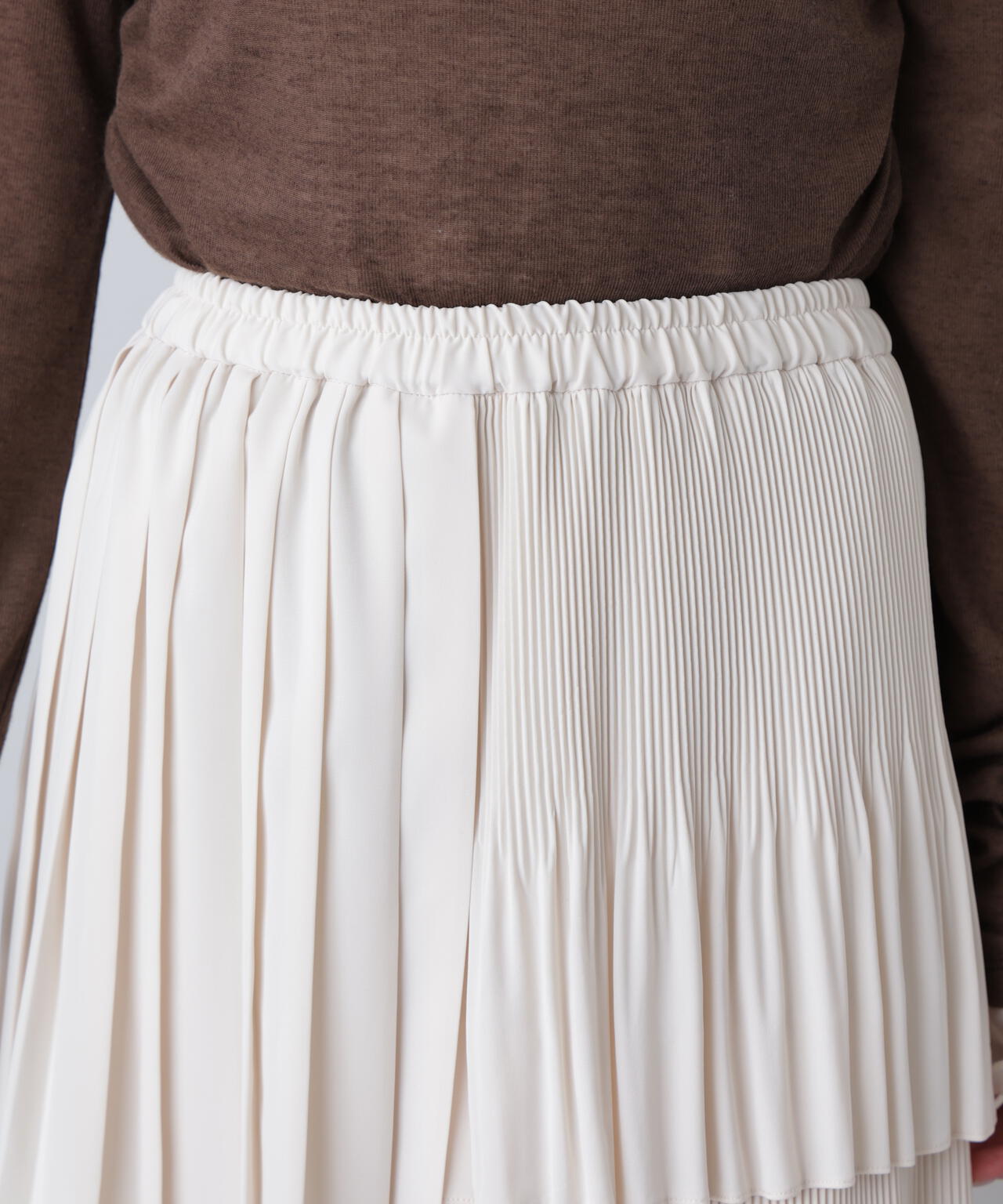 ランダムプリーツティアードスカート