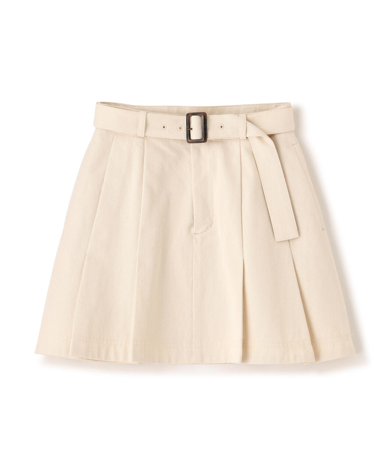〈セットアップ対応〉ベルト付きプリーツミニスカート