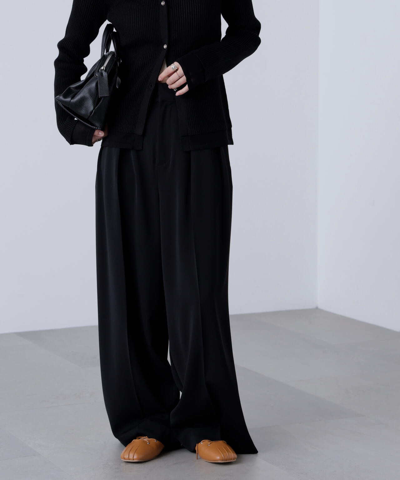 【はかな企画】【低身長向けXXSあり】2タックハイウエストスラックス〈MFM〉