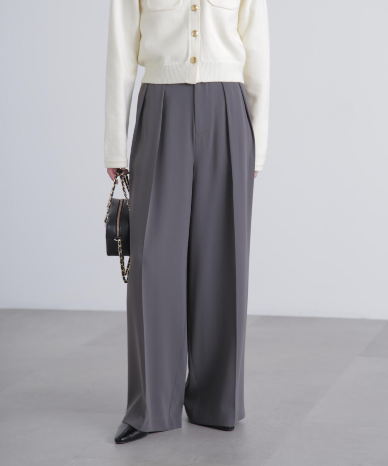 【はかな企画】【低身長向けXXSあり】2タックハイウエストスラックス〈MFM〉