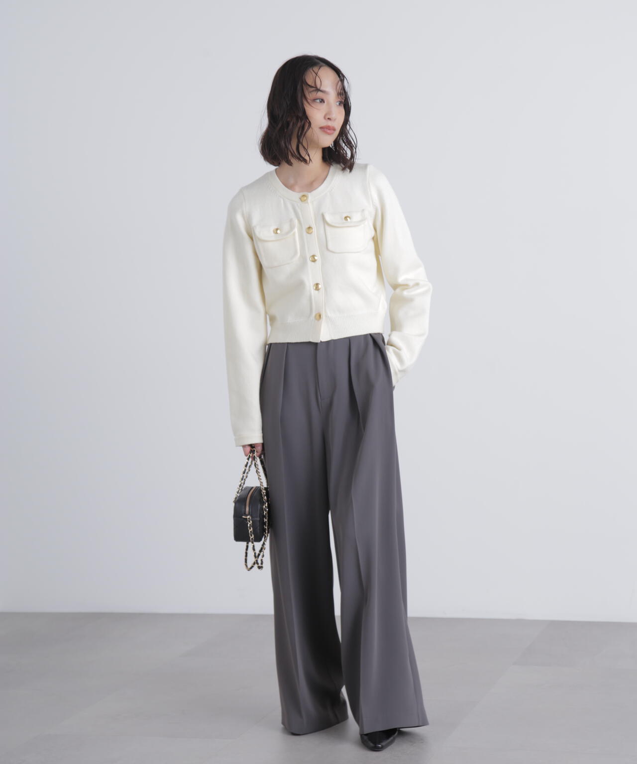 【はかな企画】【低身長向けXXSあり】2タックハイウエストスラックス〈MFM〉