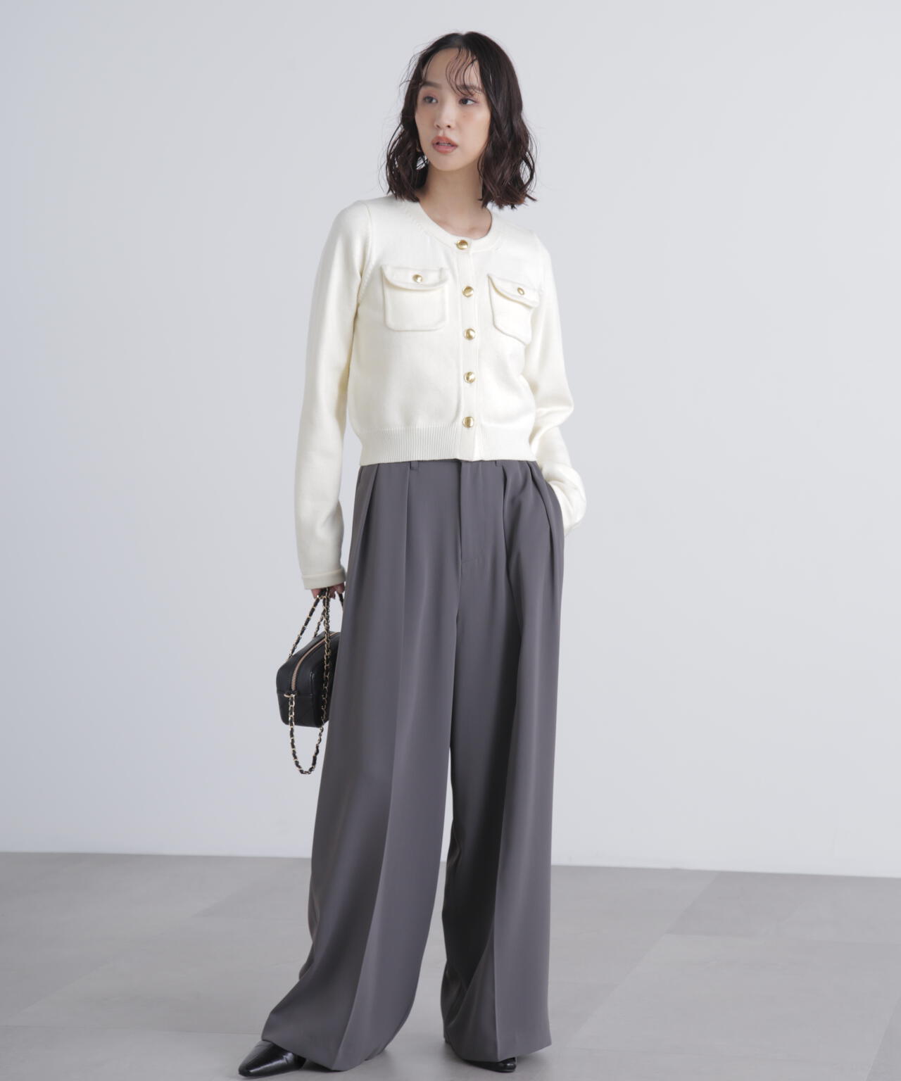 【はかな企画】【低身長向けXXSあり】2タックハイウエストスラックス〈MFM〉