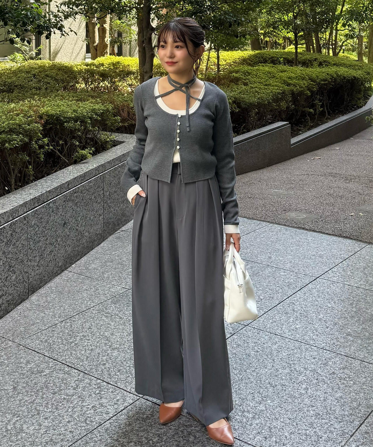 【はかな企画】【低身長向けXXSあり】2タックハイウエストスラックス〈MFM〉