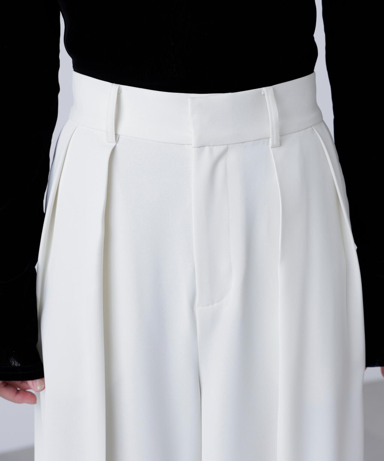 【はかな企画】【低身長向けXXSあり】2タックハイウエストスラックス〈MFM〉