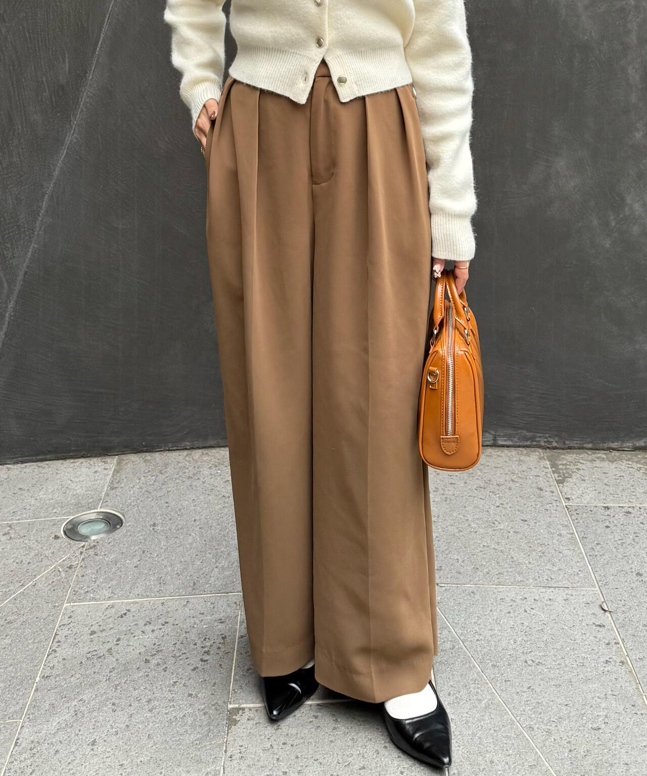 【はかな企画】【低身長向けXXSあり】2タックハイウエストスラックス〈MFM〉