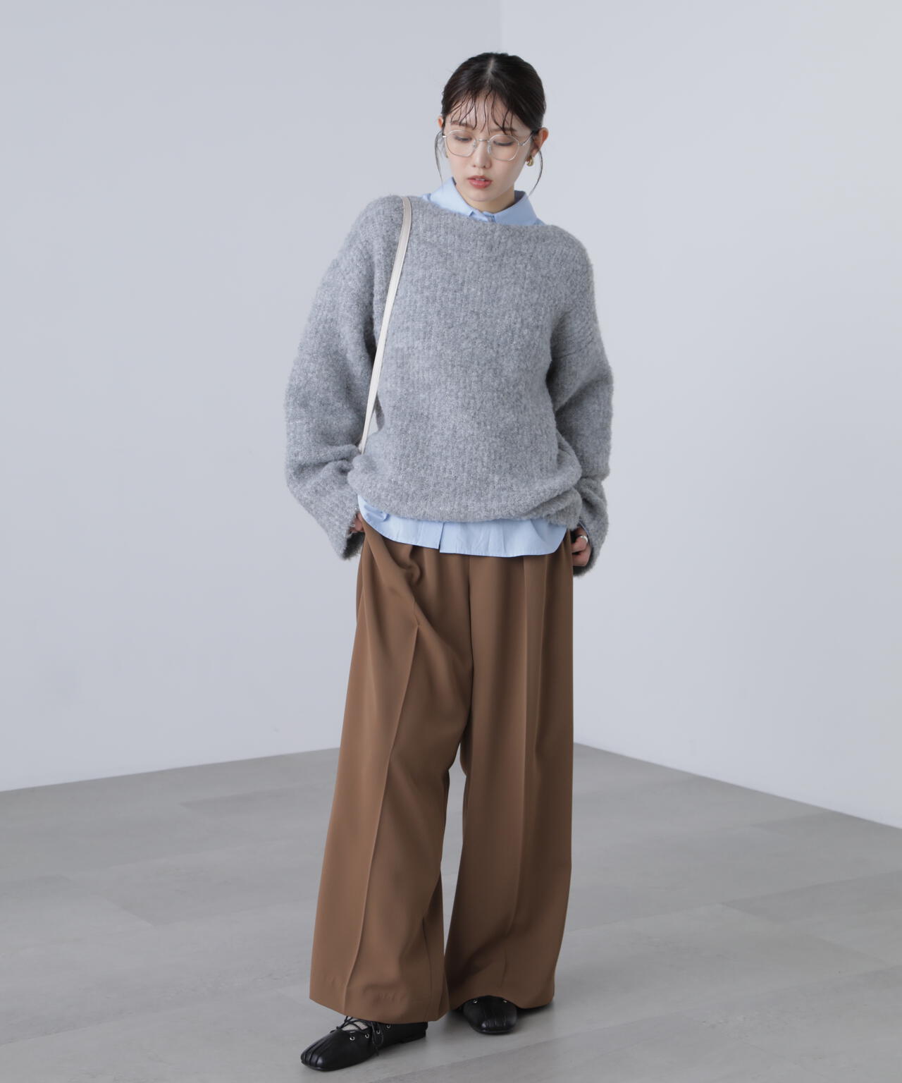 【はかな企画】【低身長向けXXSあり】2タックハイウエストスラックス〈MFM〉