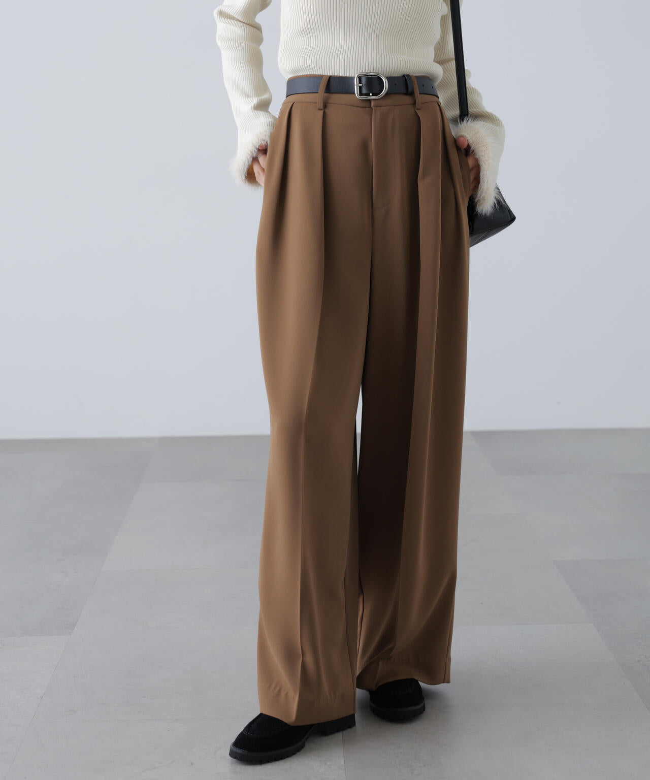 【はかな企画】【低身長向けXXSあり】2タックハイウエストスラックス〈MFM〉