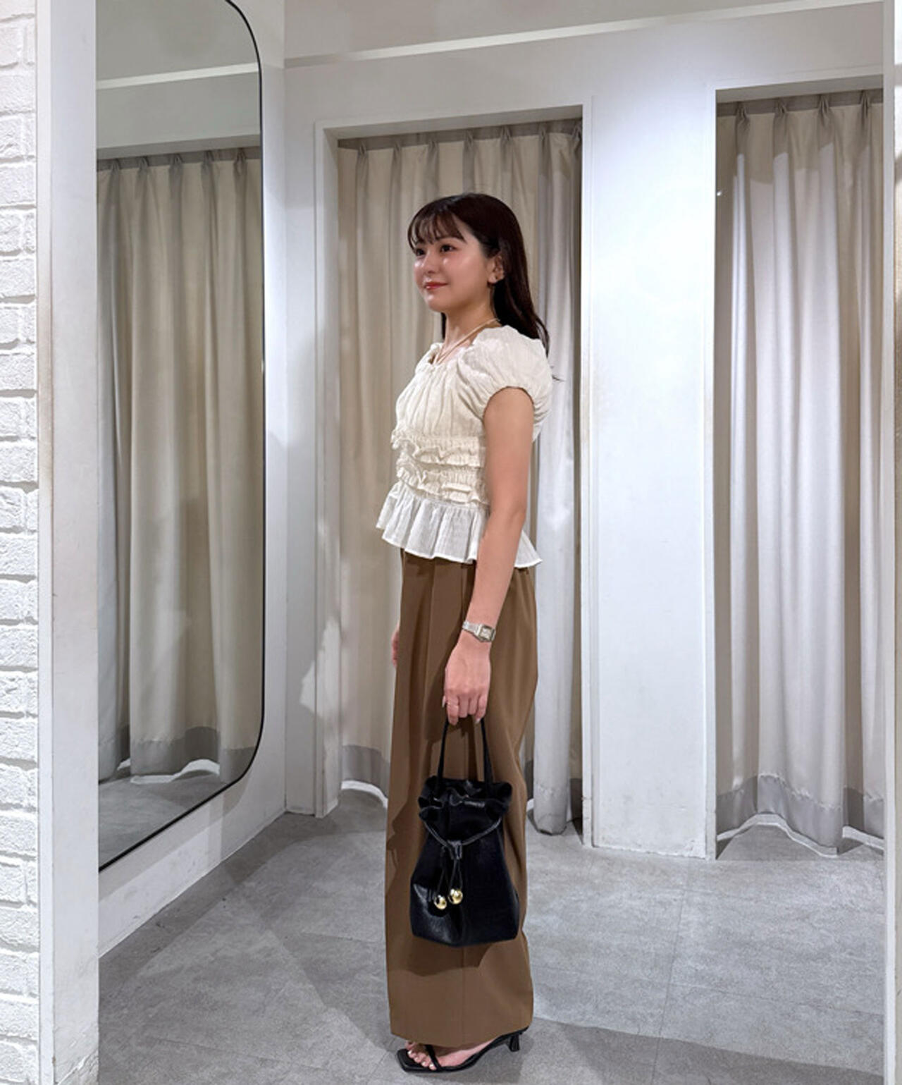 【はかな企画】【低身長向けXXSあり】2タックハイウエストスラックス〈MFM〉