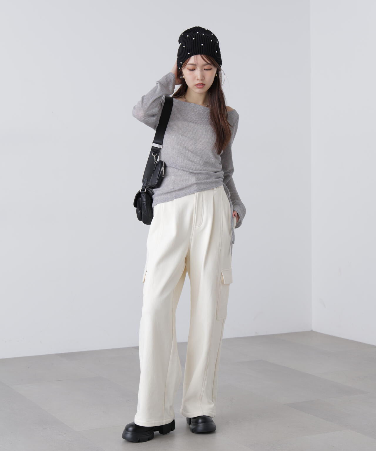 裏毛カーゴパンツ