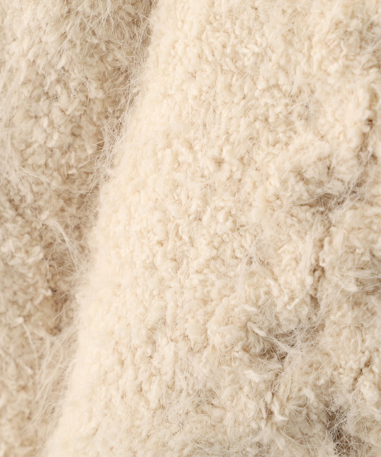 テディヤーンケーブル編みミニワンピース