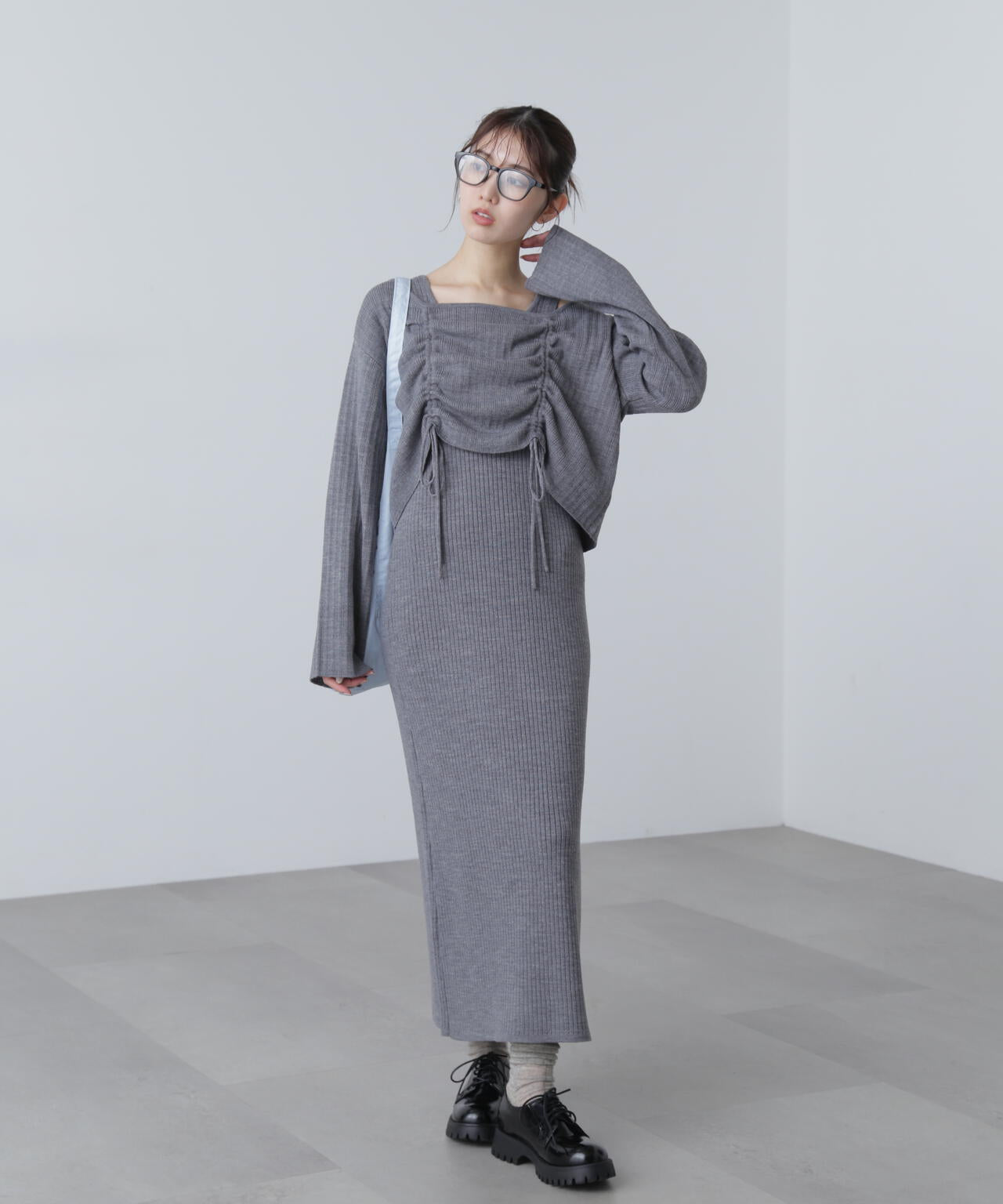 ドロストリブニットセットアップ