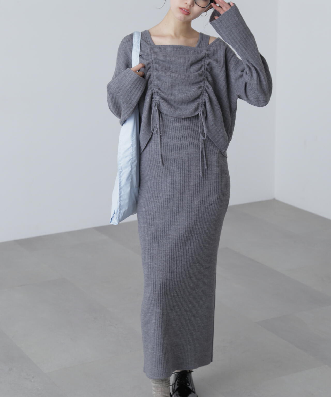 ドロストリブニットセットアップ