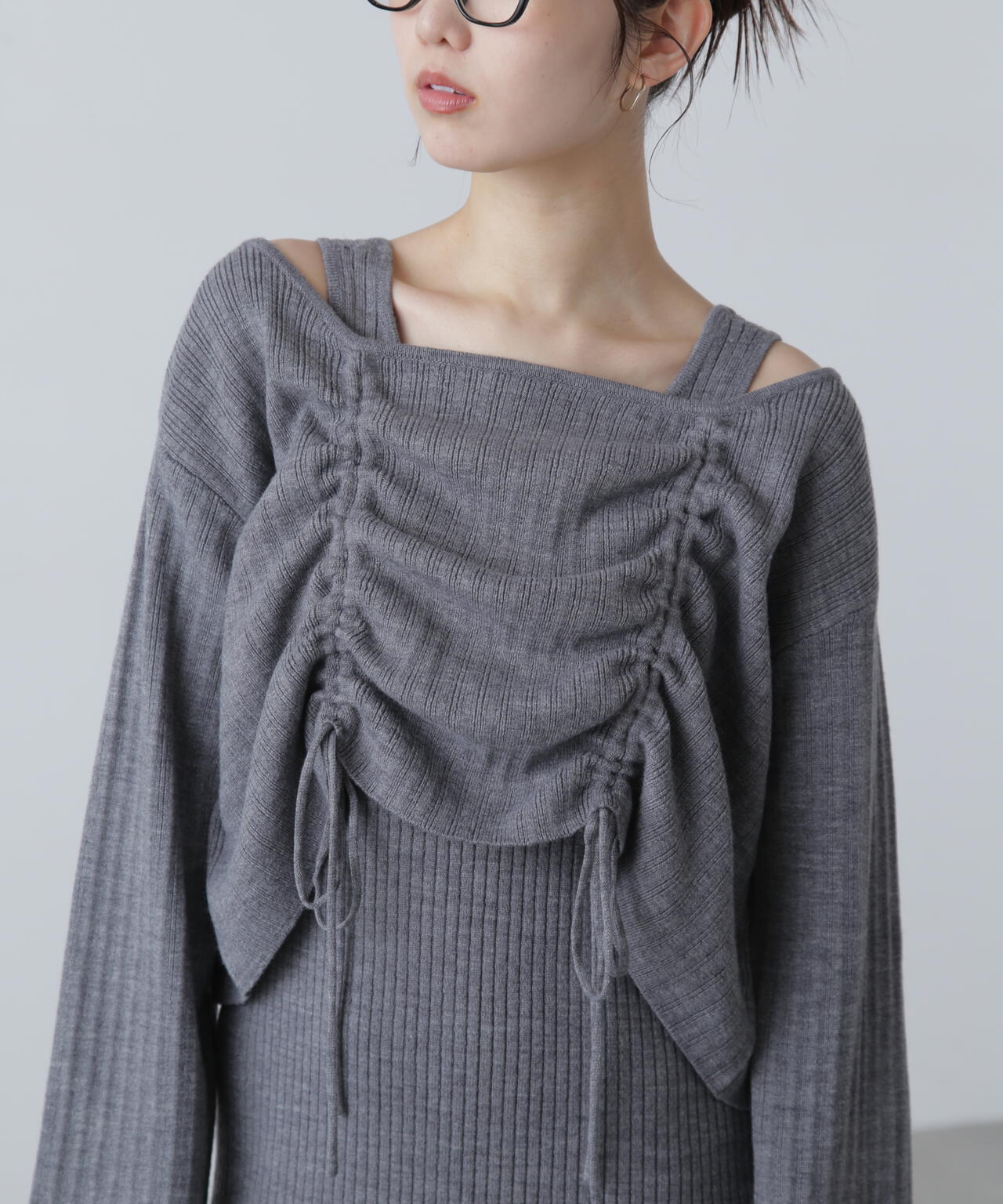 ドロストリブニットセットアップ