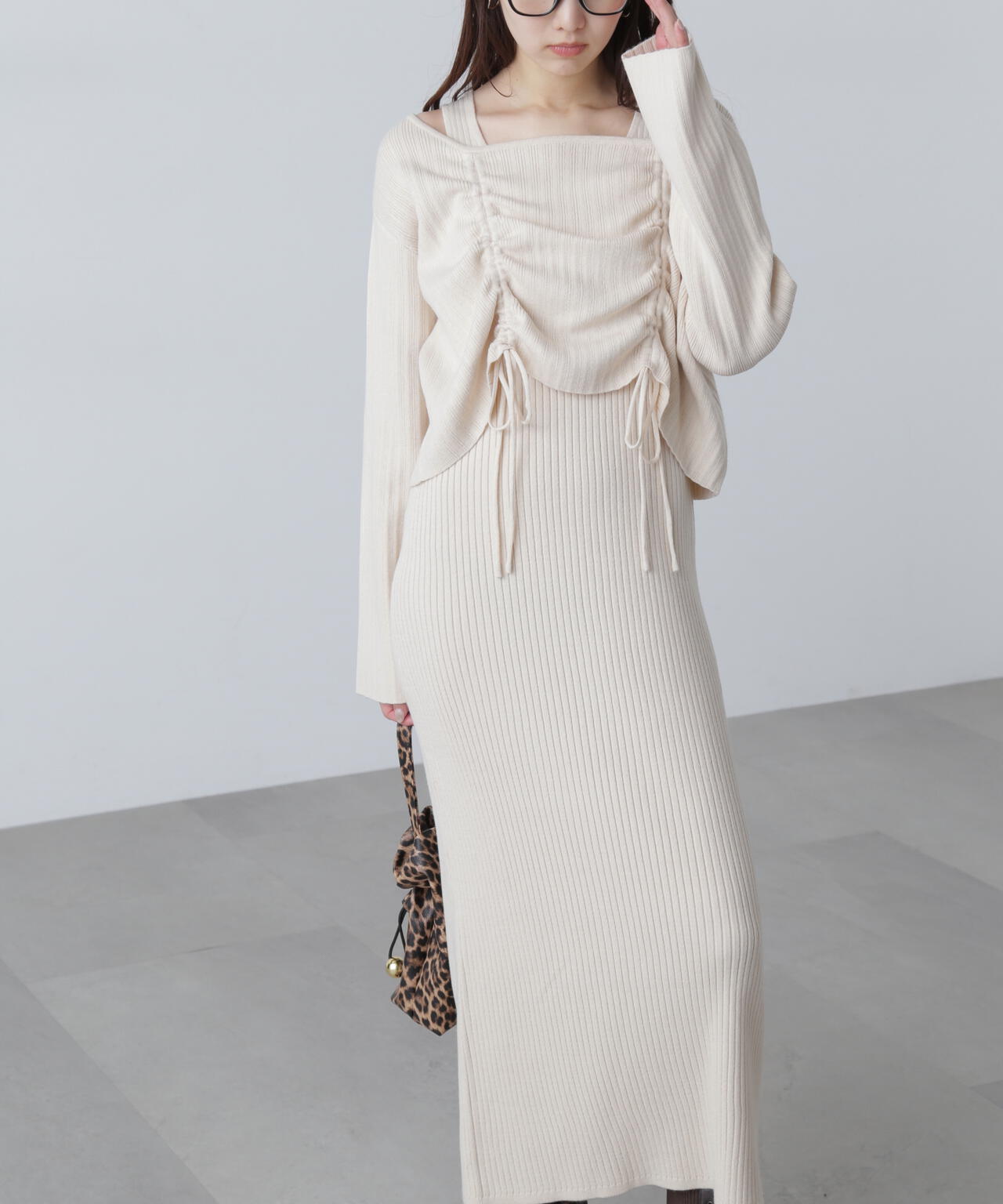 ドロストリブニットセットアップ