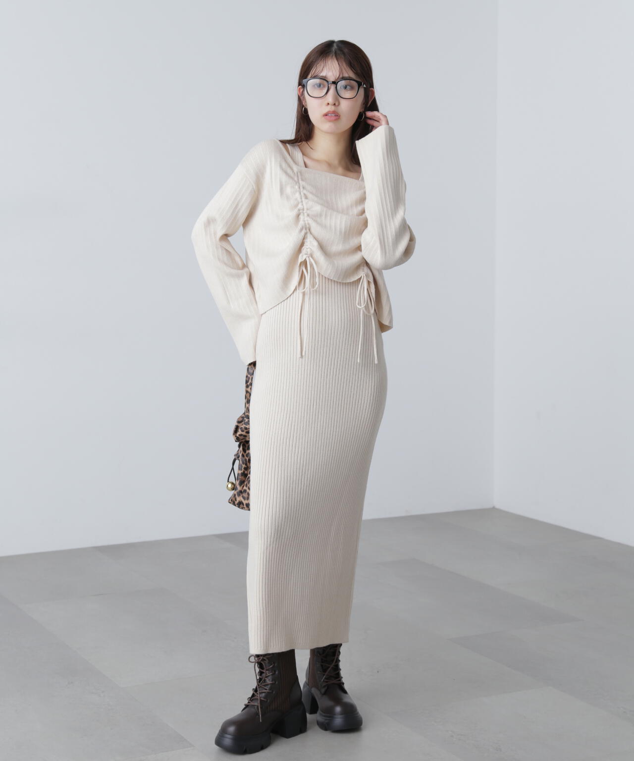 ドロストリブニットセットアップ