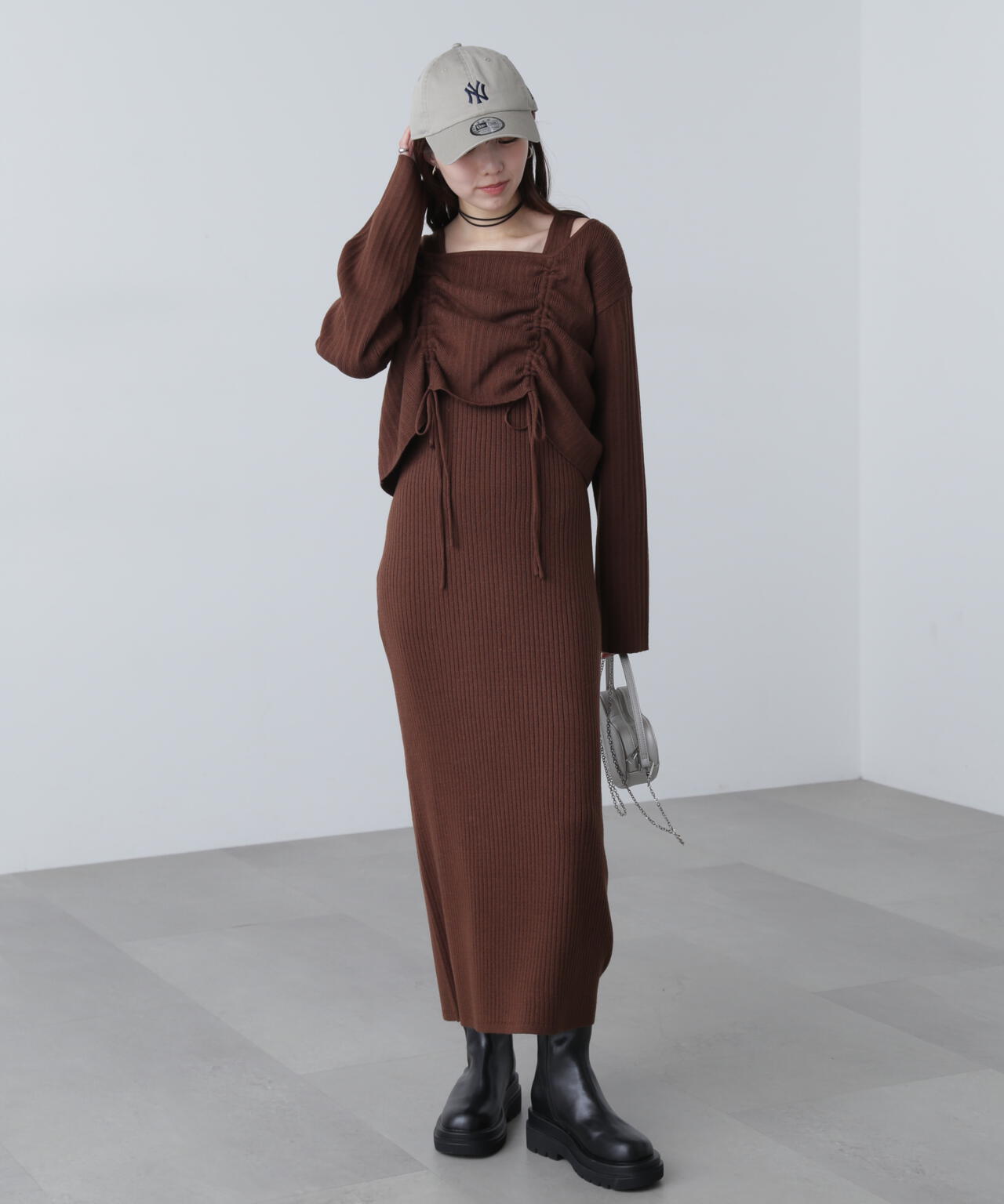 ドロストリブニットセットアップ