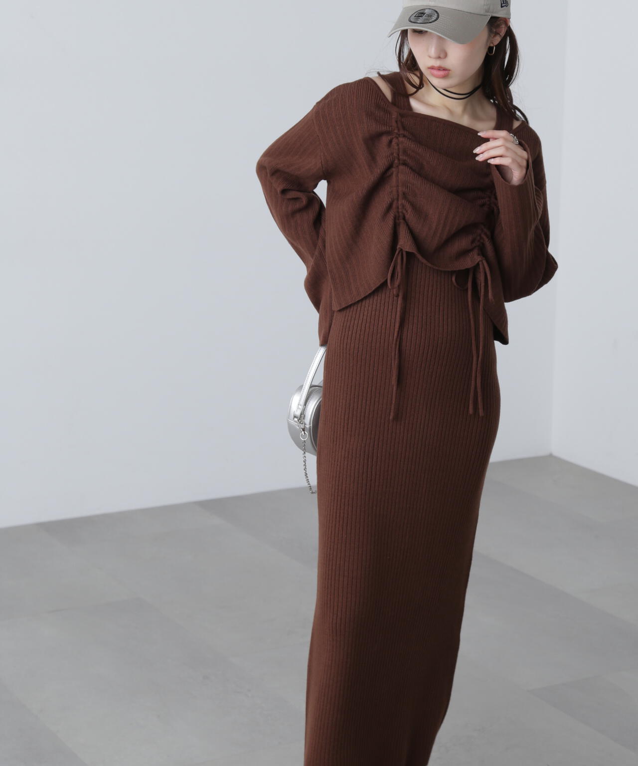 ドロストリブニットセットアップ