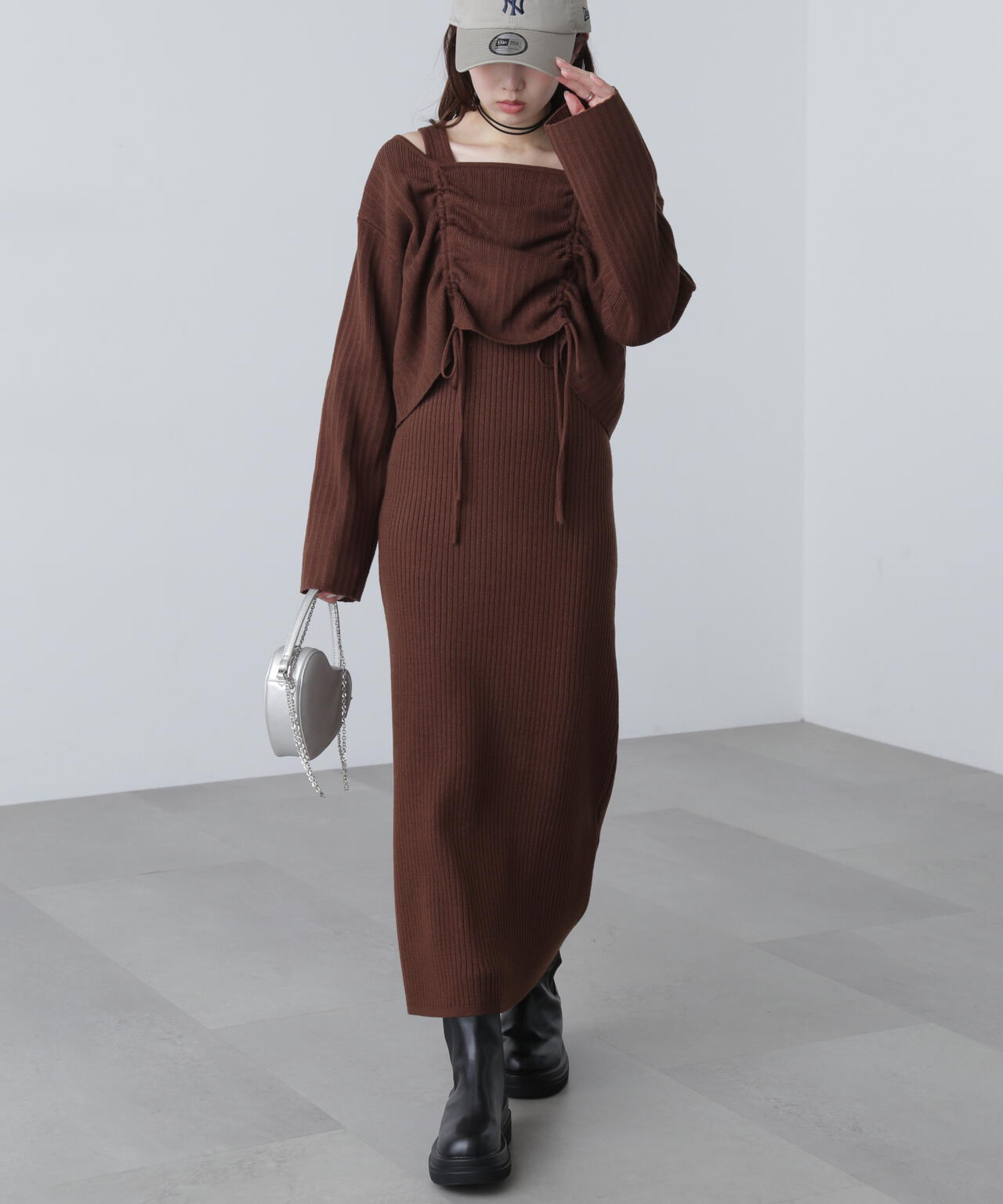 ドロストリブニットセットアップ