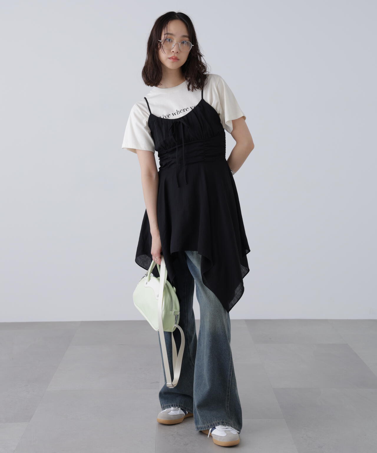 【オフベースドット 追加生産予約】イレヘムチュニックキャミワンピース