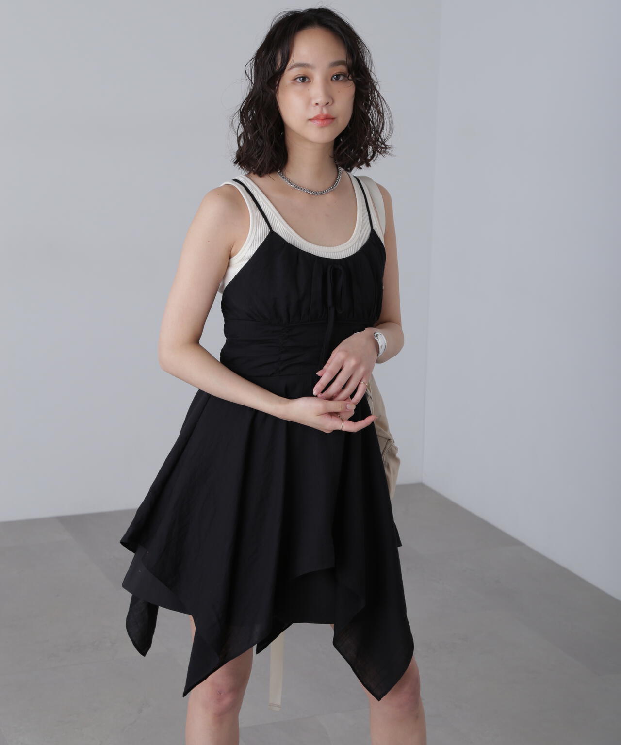 【オフベースドット 追加生産予約】イレヘムチュニックキャミワンピース