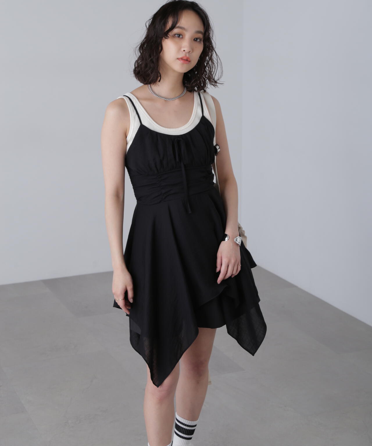 【オフベースドット 追加生産予約】イレヘムチュニックキャミワンピース