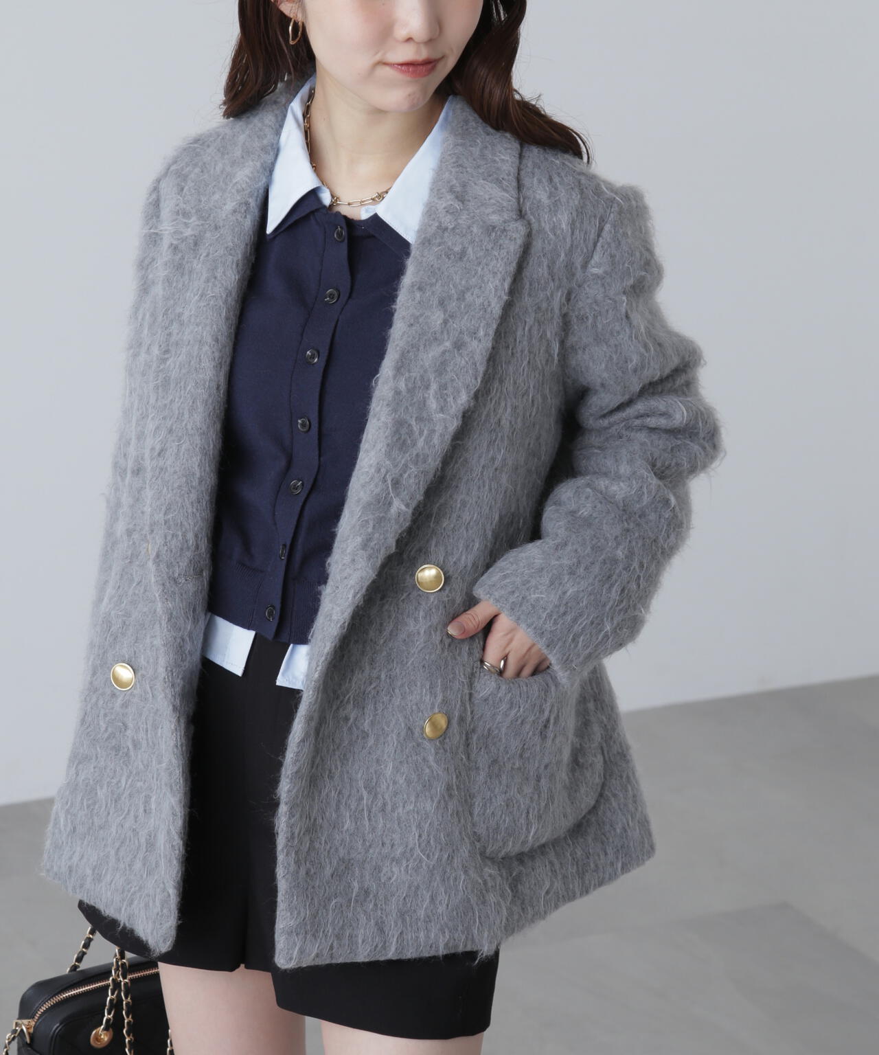 【MFM】シャギーダブルジャケット